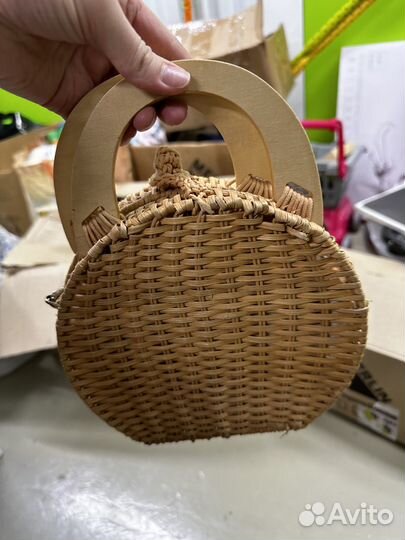 Плетеная сумка zara