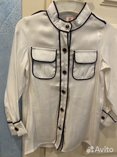 Блузка белая нарядная, р.122