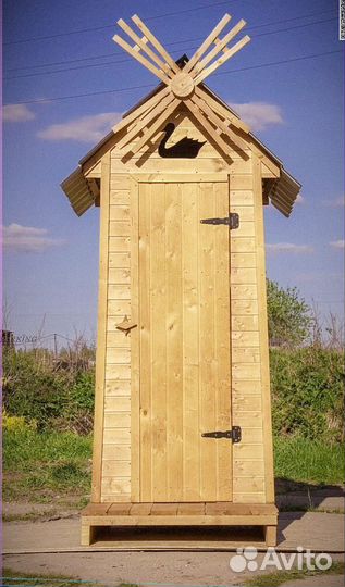 Дачный туалет с декором и установкой GHC