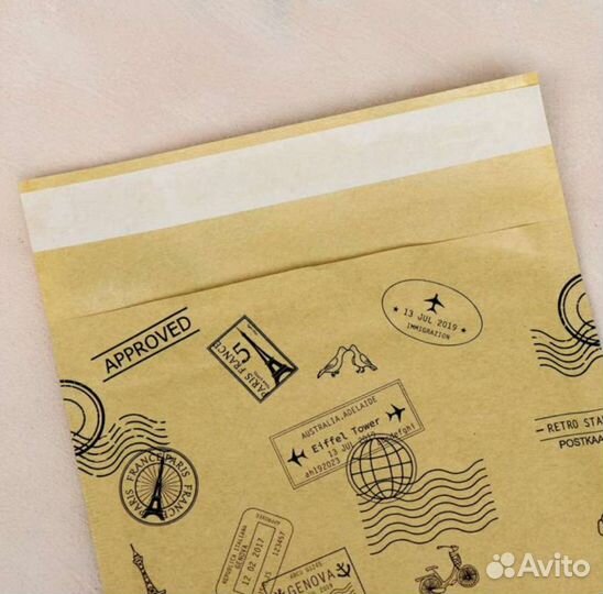 Крафт-конверт с воздушно-пузырьк плёнкой, 15х21 см