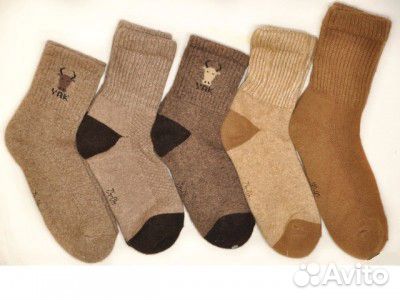 Носки из шерсти яка (Монголия) для рыбалки и охоты