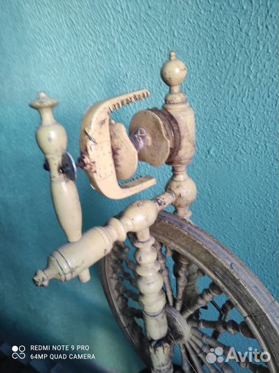 Прялка антикварная старинная деревянная