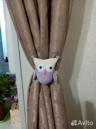 Вязаные игрушки ручной работы совенок