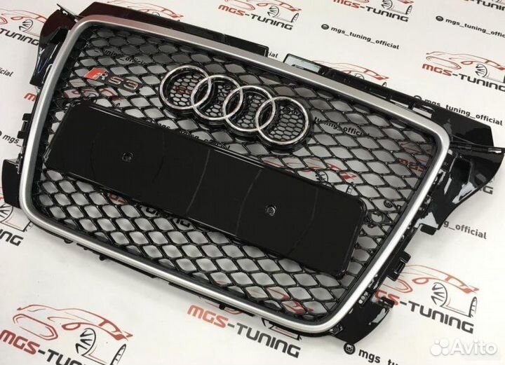 Решетка на Audi A3 в стиле RS3 08-13гг. дизайн 3