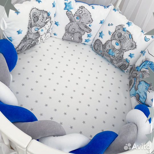 Бортики в кроватку (готовый комплект)