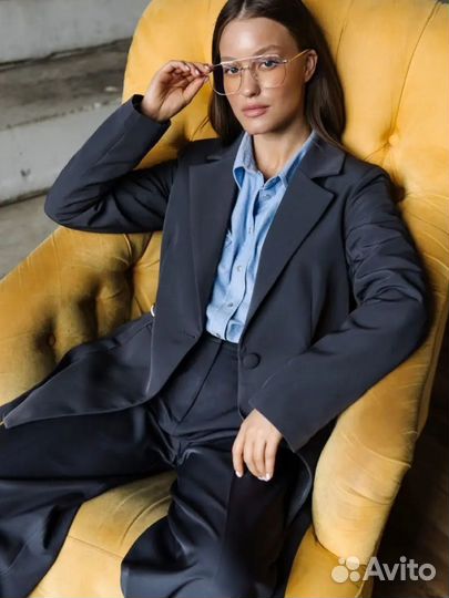 Брючный костюм s,m,l новый темно-серый