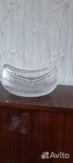 Хрусталь СССР. Салатник Ладья