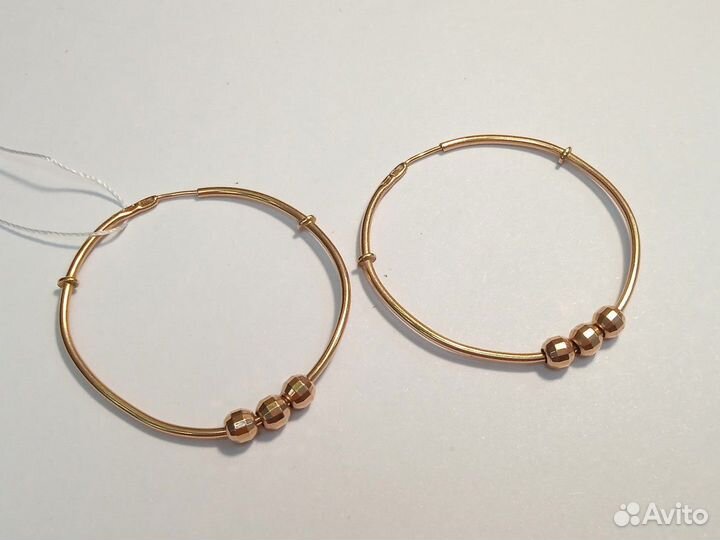 Серьги золотые