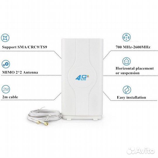 Мобильная антенна 3g 4g Lte mimo, 700 2600 мгц