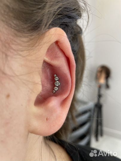 Пирсинг носа, пупка, языка, сосков