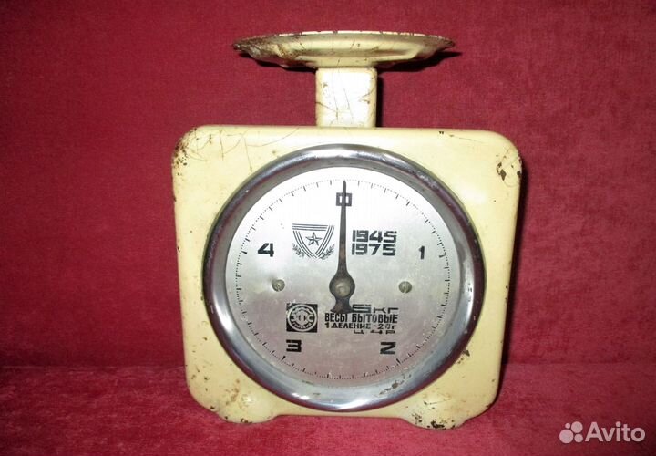 Весы бытовые столовые старинные 5 кг винтаж рабоч