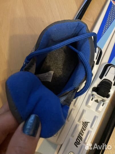 Беговые лыжи 150 и ботинки 32 размер в идеале