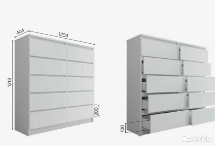 Комод Мори мк 1200.6, шхгхв: 120.4х40.4