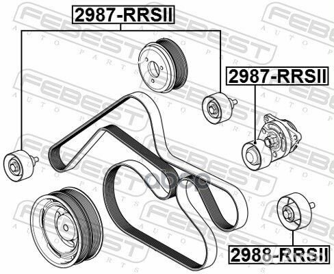 Ролик натяжной 2987-rrsii Febest