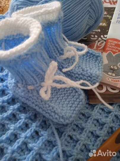 Пледы вязанные детские