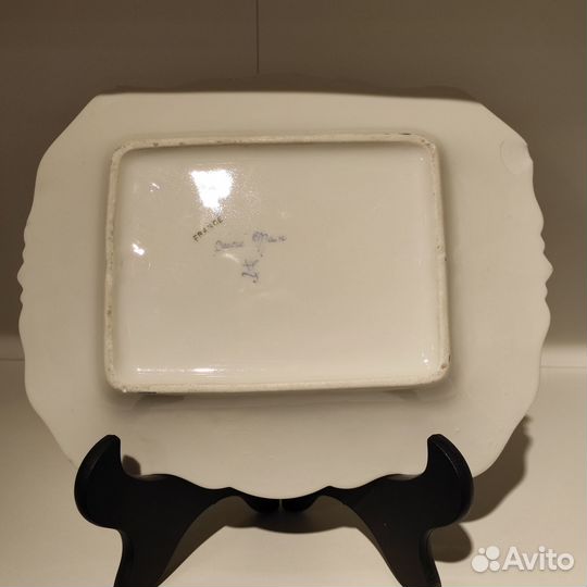 Антикварная фарфоровая тарелка из Франции