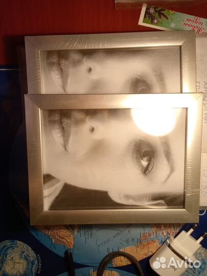 2 фоторамки 13*18, дерево, стекло