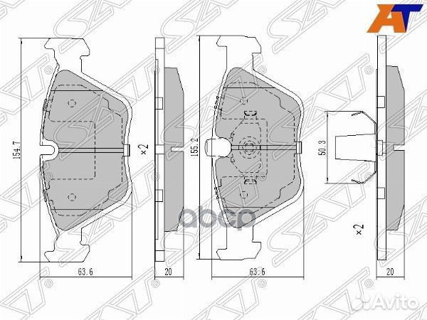 Колодки тормозные перед BMW X3 E83 04-10/5 E39