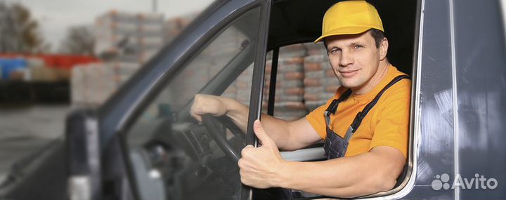 Водитель на своем микроавтобусе