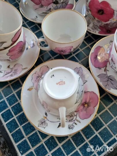Сервиз чайный Розовая ветка лфз