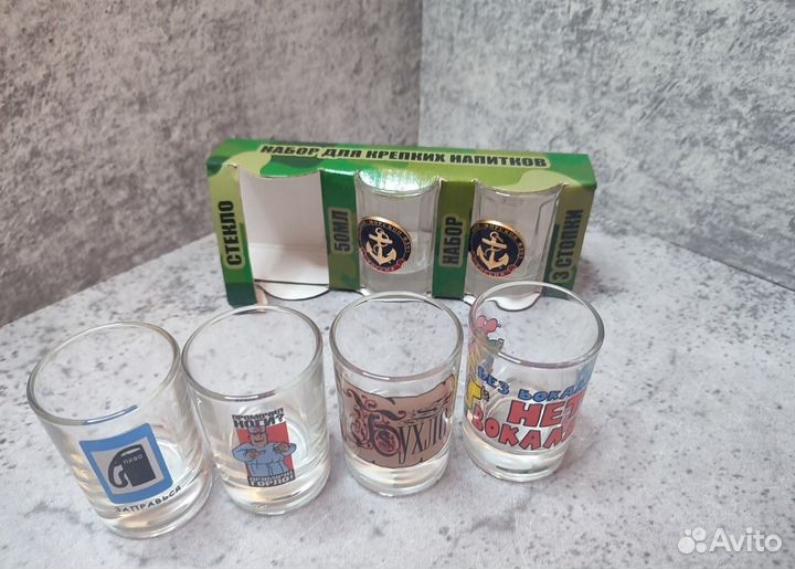 Стопки креативные с рисунками и якорями - 6 шт