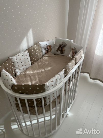 Кроватка-трансформер 9в1 75*75,125*75