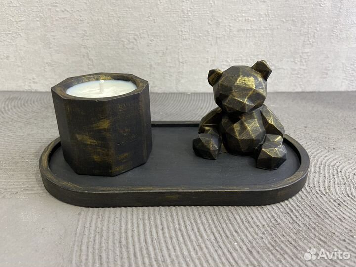 Набор из гипса со свечой