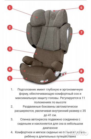 Детское автокресло 9 до 36 кг isofix