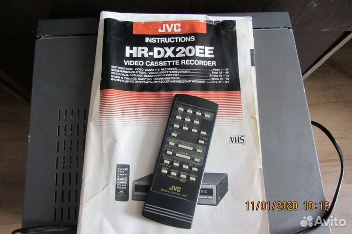 Кассетный видео проигрыватель jvc HR-DX20EE
