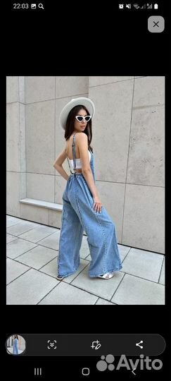 Джинсовый комбинезон