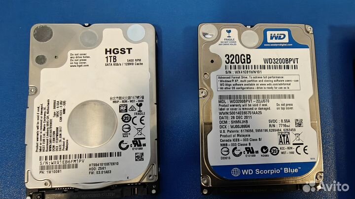 Набор HDD: 1Tb, 360Gb и т.п