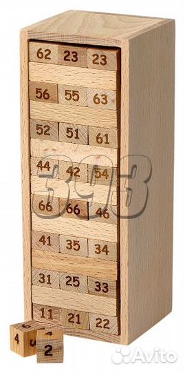 Дженга (городок, башня) Семейная (с цифрами) (589)