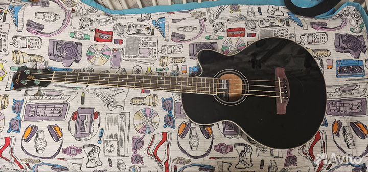 Электроакустическая бас гитара ibanez aeb8e-bk