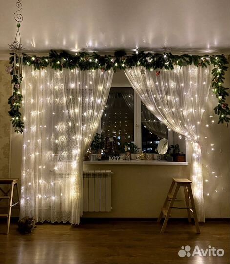 Гирлянда штора (занавес)