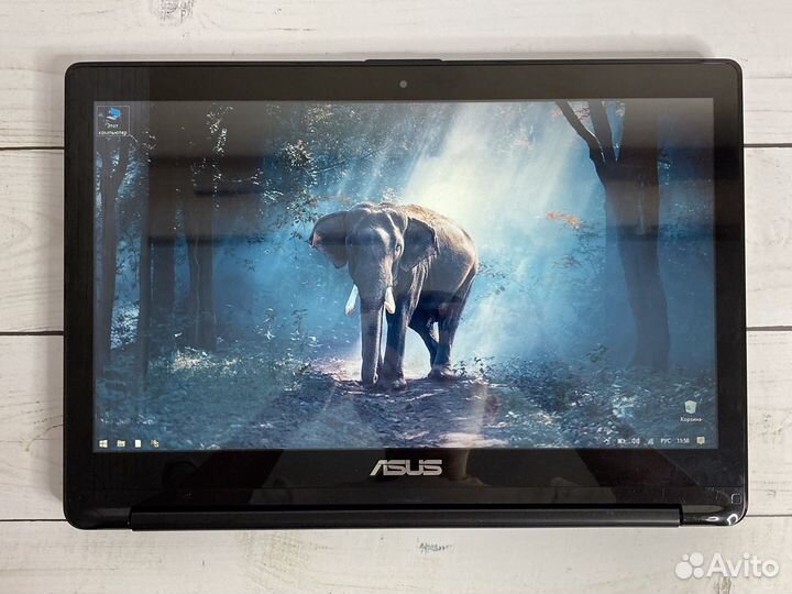 Сенсорный алюминиевый ноутбук Asus i3/SSD/гарантия