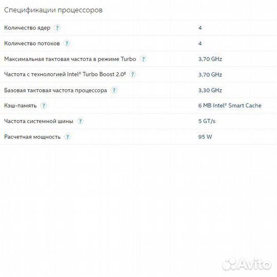 Процессор Intel i5 2500k