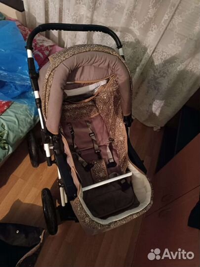 Детская коляска трансформер 3 в 1,надувные колёса