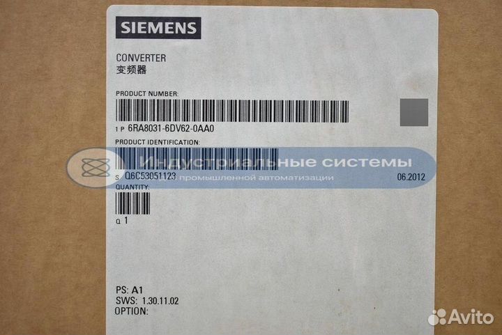 Преобразователь DC Siemens 6RA8031-6DV62-0AA0