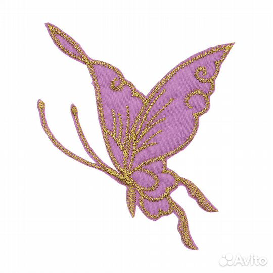 Сиреневый 3728 В Термоаппликация 'Бабочка', 70*100мм упак/10 шт (сиреневый)