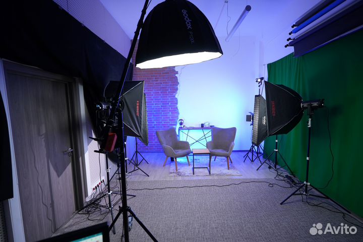 Аренда видеостудии, запись интервью, подкастов