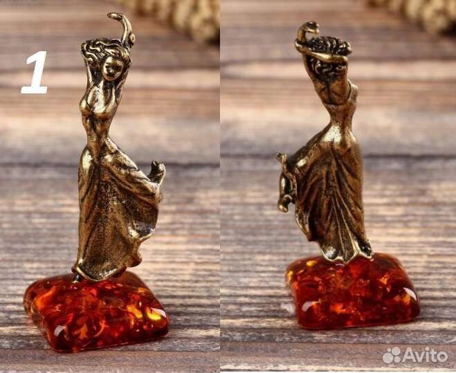 Сувенир из янтаря и латуни. Мини