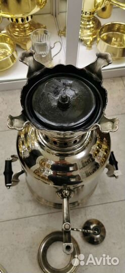 Тульский самовар 5 литров никелированный