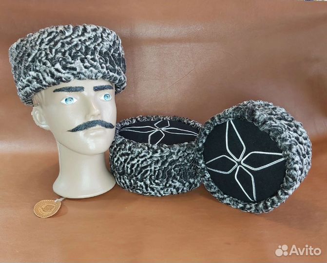 Кубанка казачья из элитного каракуля антик