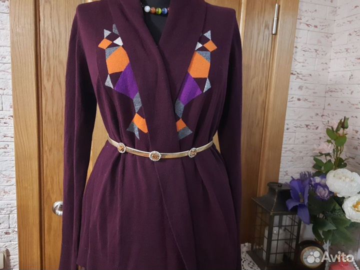 Кардиган накидка Mexx 48 50 хлопок шерсть