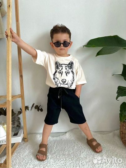 Костюм для мальчика футболка с рисунком + шортики