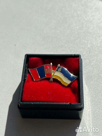 Значок флаг Бурятии и Монголии