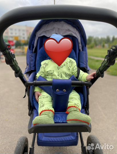 Коляска 2 в 1 adamex экокожа