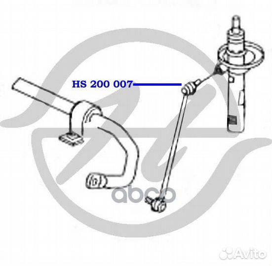 Тяга стабилизатора передняя HS200007 Hanse