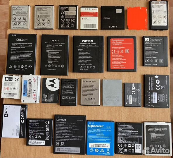 Акумуляторы от различных телефонов