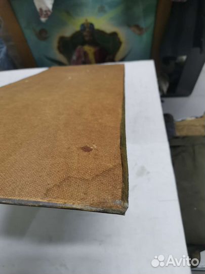 Чеканка медная Девушка с арфой и косуля (Ч)